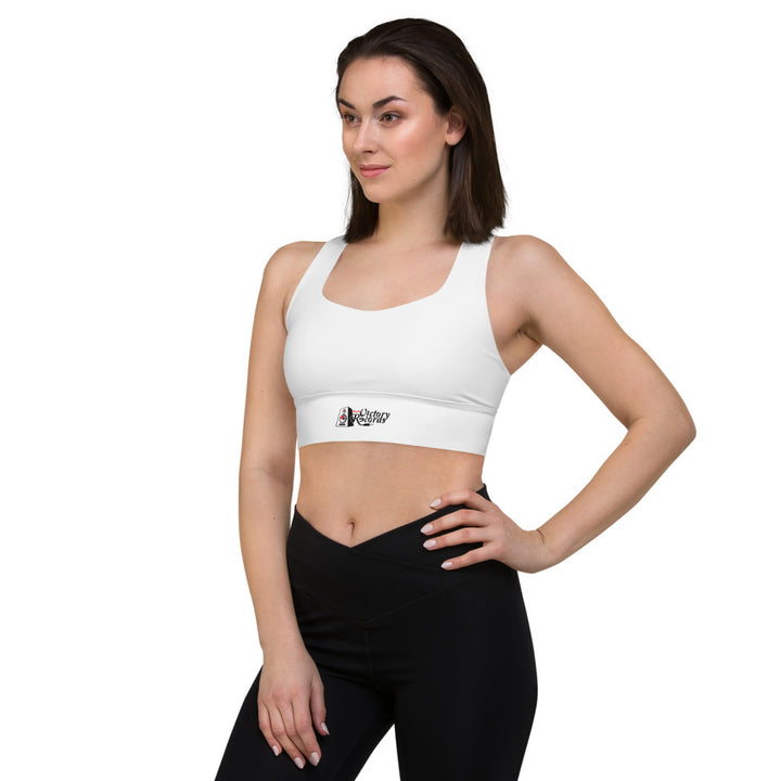 Battl Victory Records - Longline sports bra (white)
