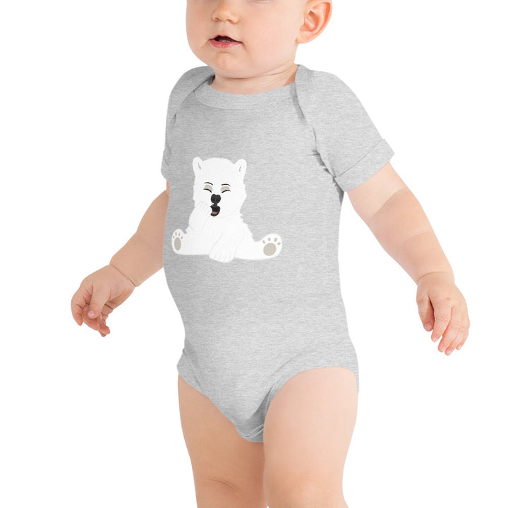 Sleepy Polar Bear - Baby short sleeve one piece