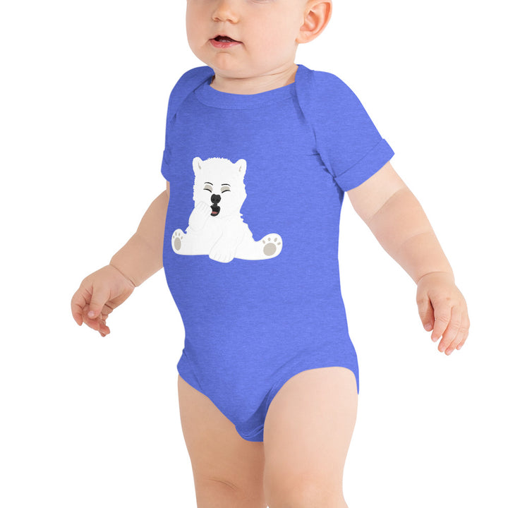 Sleepy Polar Bear - Baby short sleeve one piece