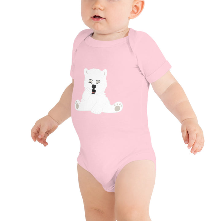 Sleepy Polar Bear - Baby short sleeve one piece