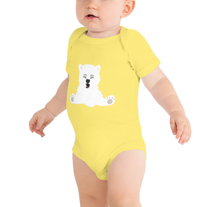 Sleepy Polar Bear - Baby short sleeve one piece