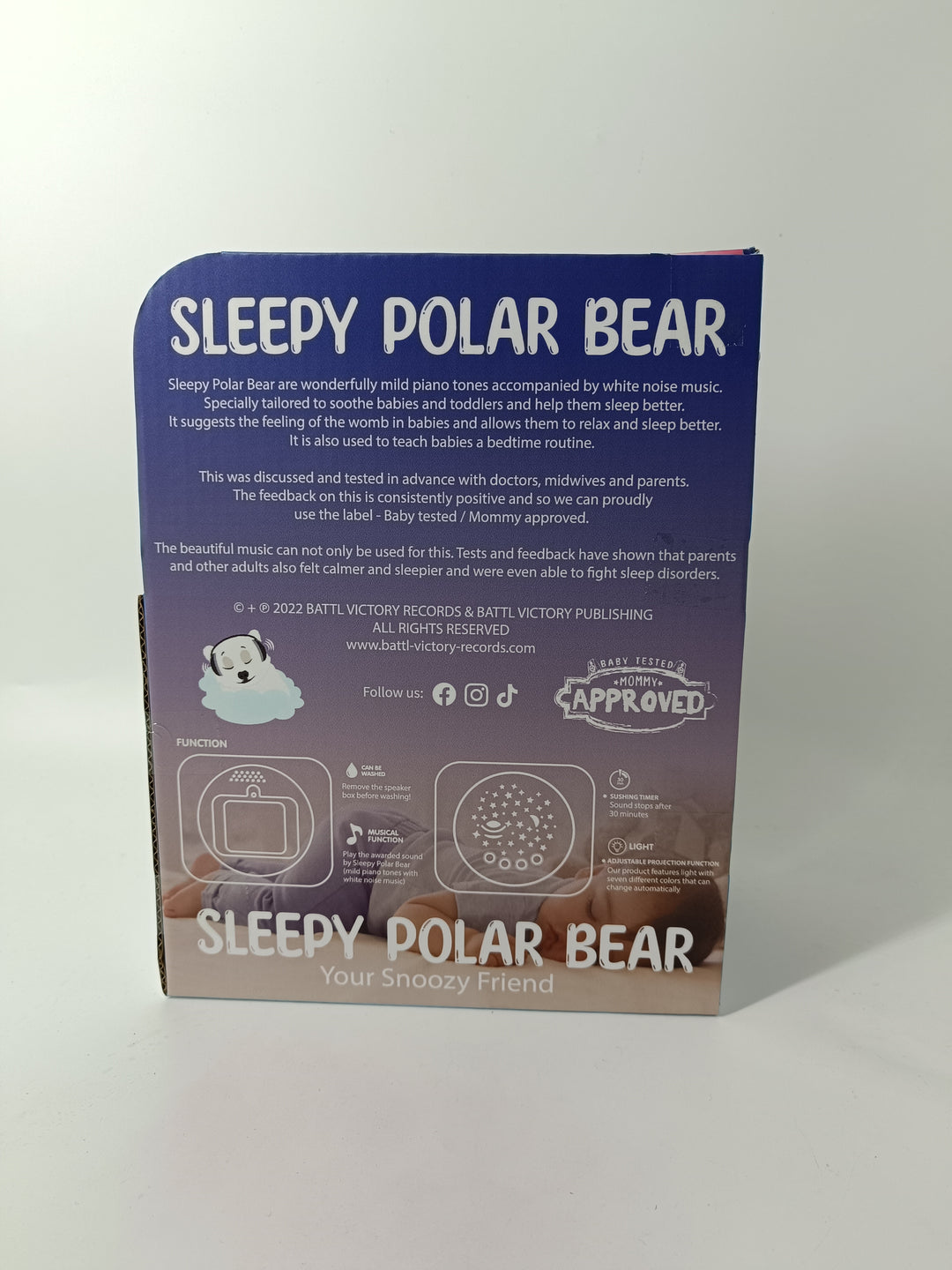 Sleepy Polar Bear Your Snoozy Friend (with sound & light)