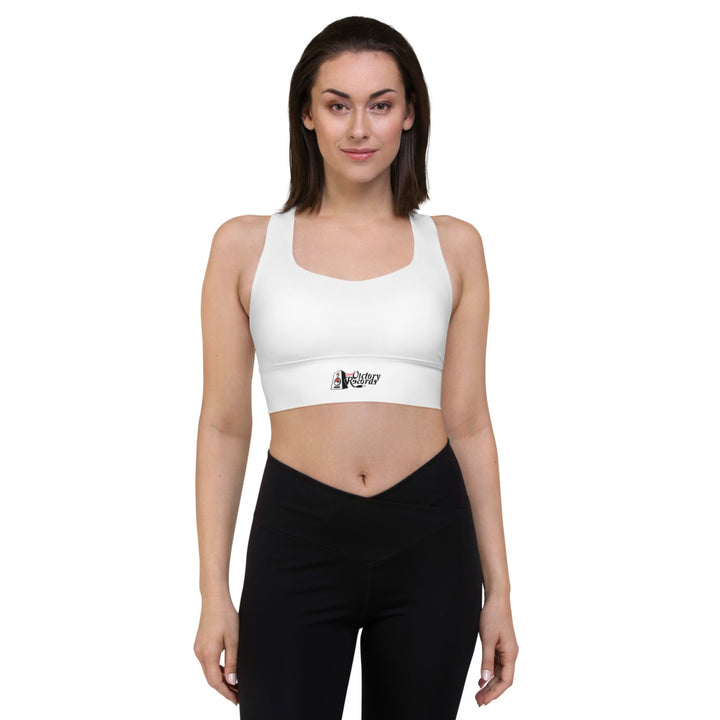 Battl Victory Records - Longline sports bra (white)