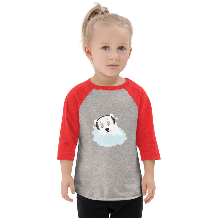 Sleepy Polar Bear - Toddler baseball shirt