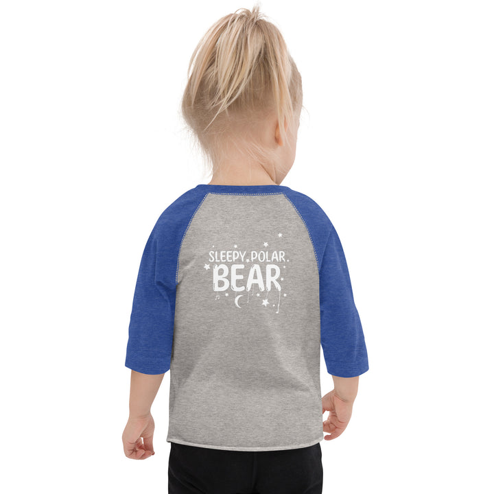 Sleepy Polar Bear - Toddler baseball shirt